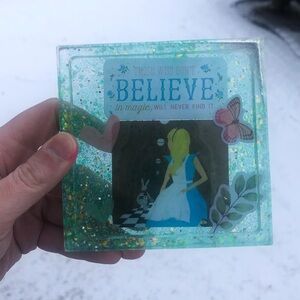 Alice in Wonderland Coaster, Handmade decor, resin coaster, disney houseware